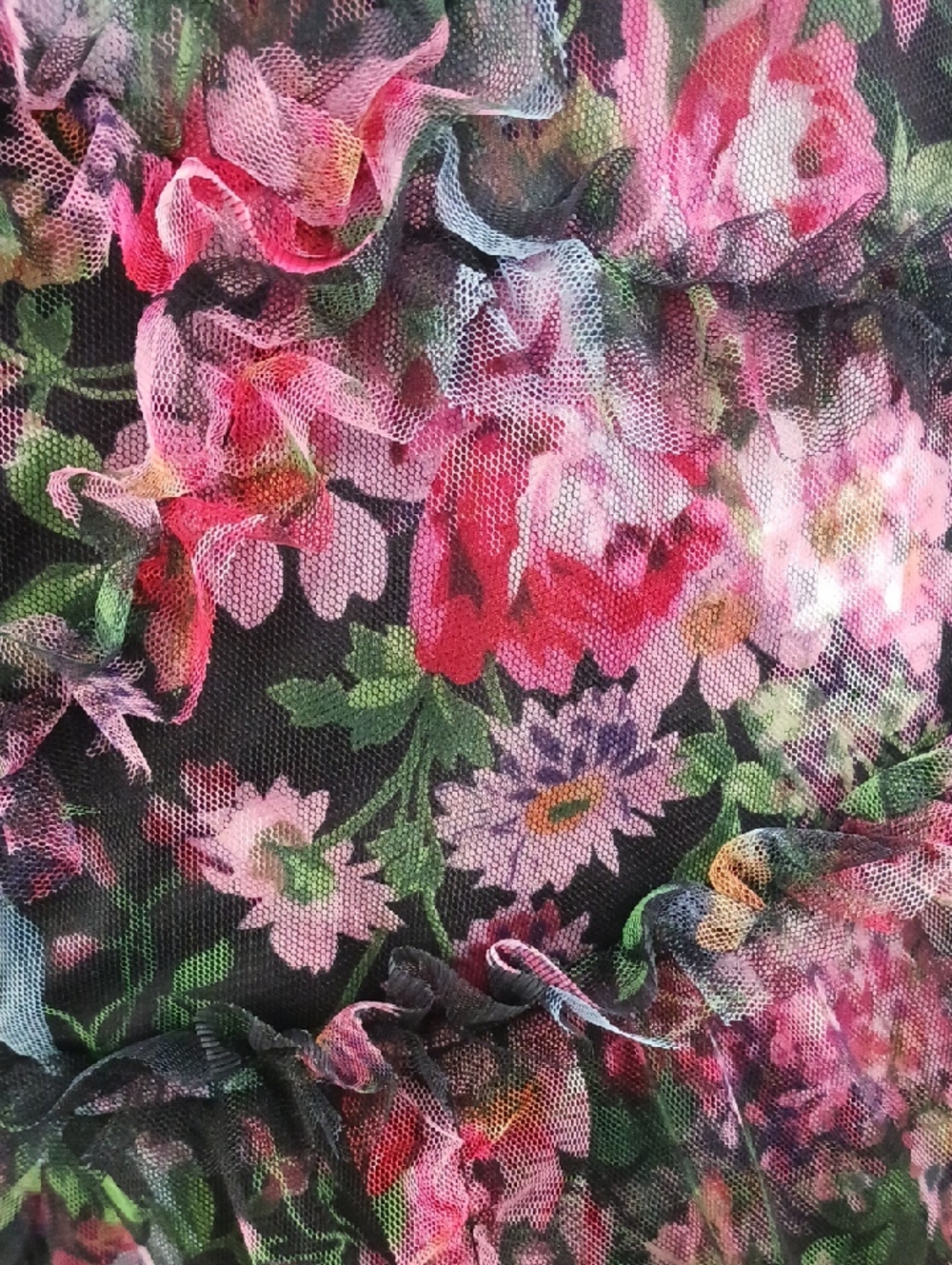 AMINA GLAM FLORAL RUFFLE DRESS. - Picture 4 of 11